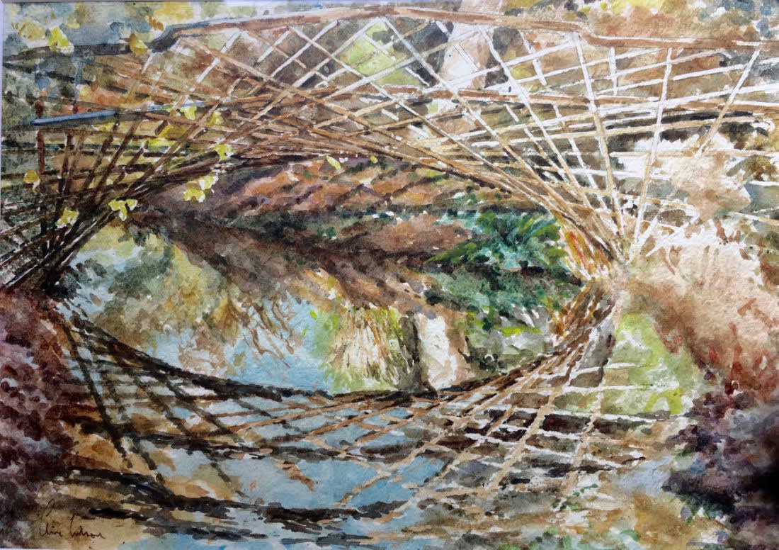 966 Autumn reflections, Kingfisher Bridge I