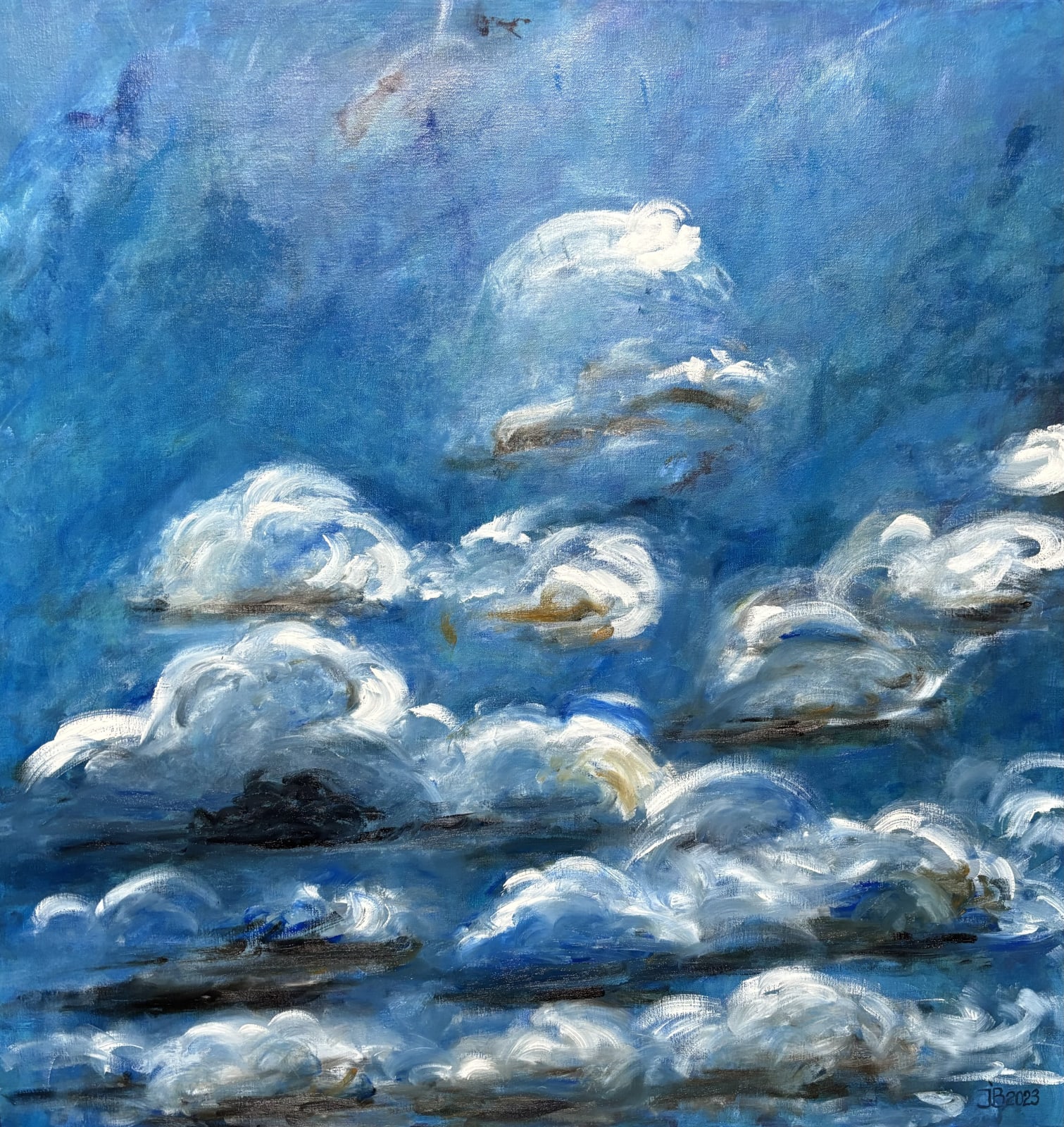 Jeanne Boden, Clouds in the blue sky | The moving flux we live in , 2023