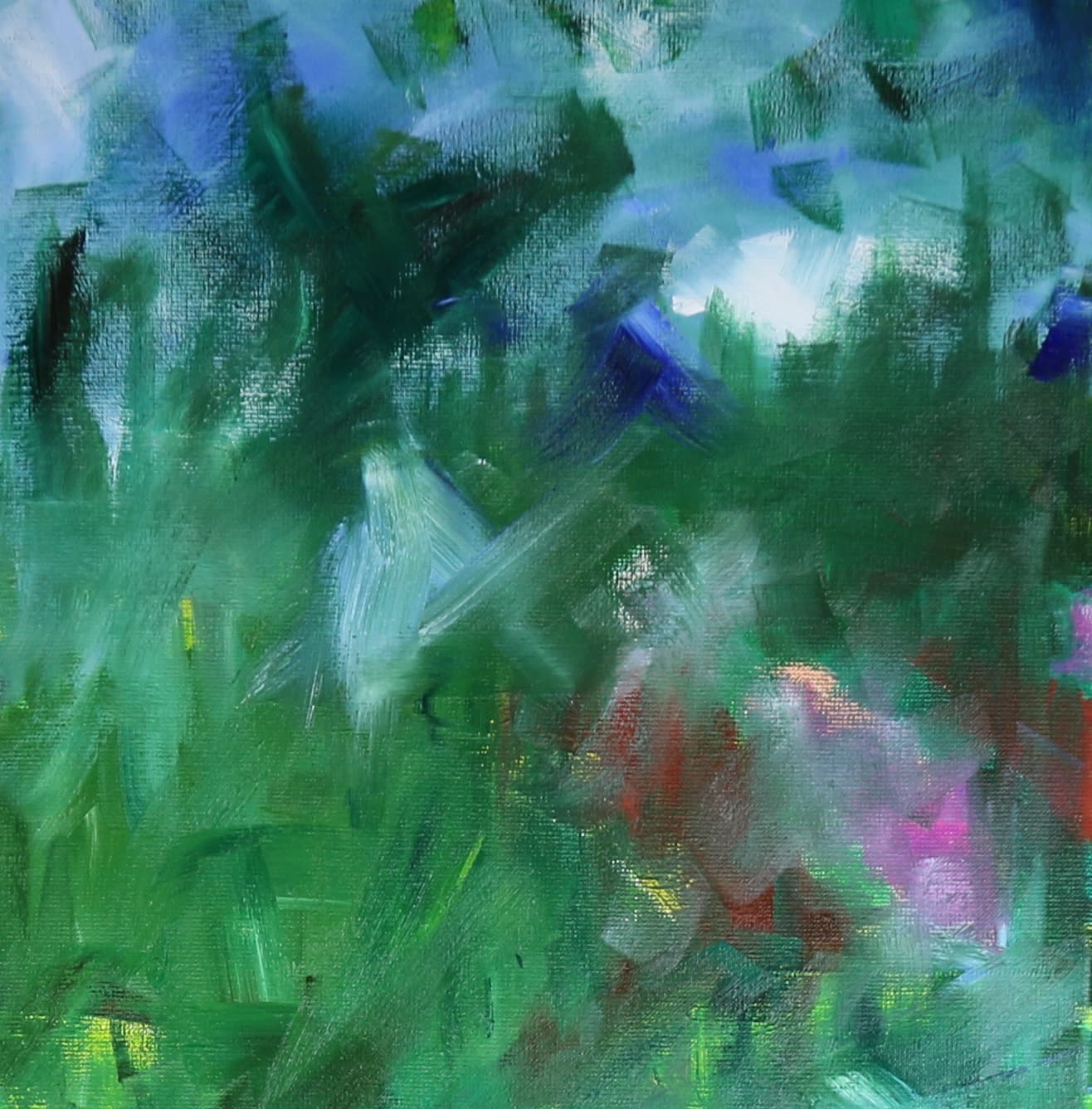 Jeanne Boden, Red flowers on a sunny day #3, 2020