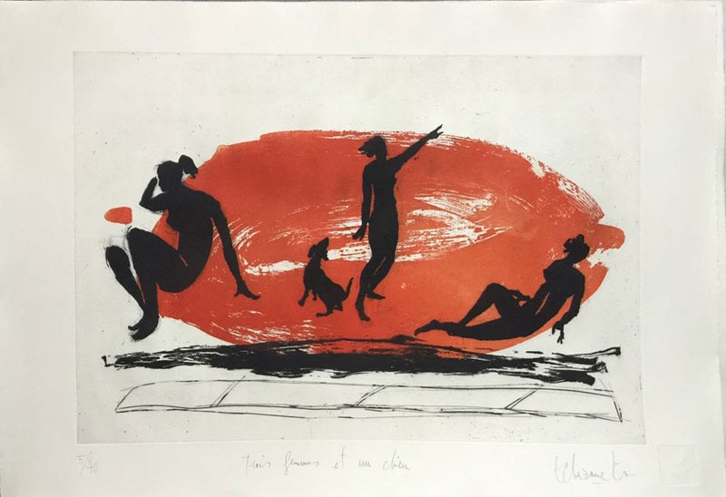 Alfredo Echazarreta, Trois femmes et un chien