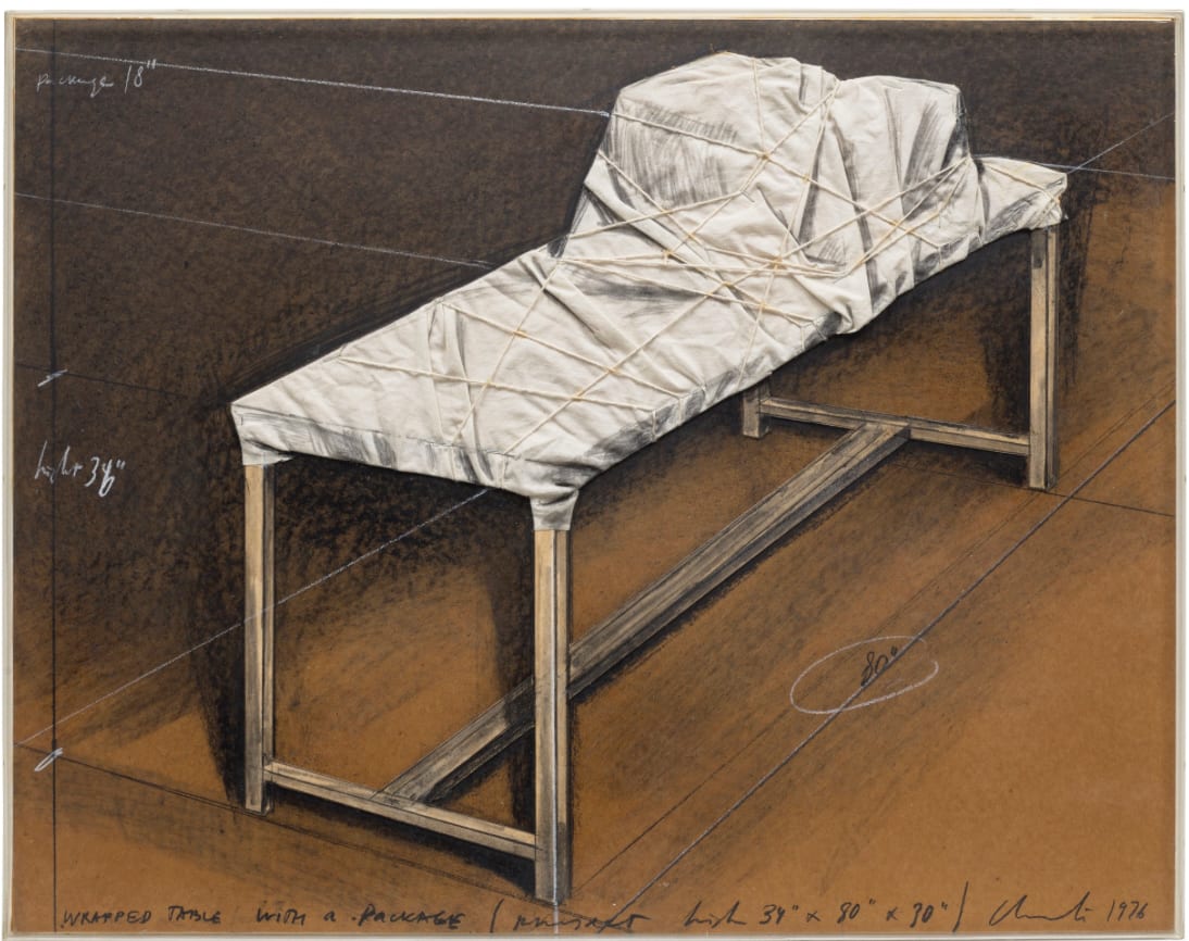 CHRISTO , Wrapped Table with a Package, 1976