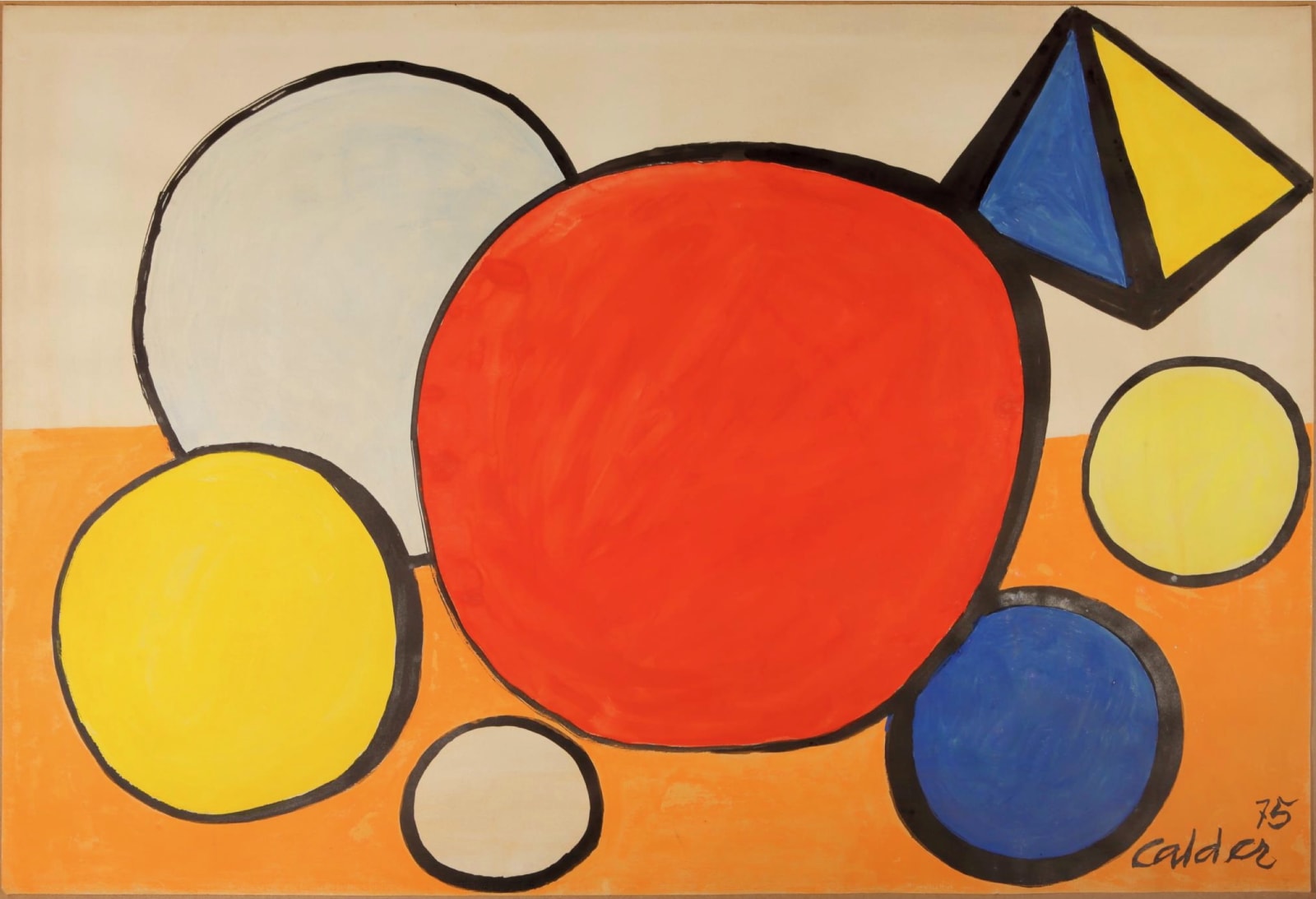 Alexander Calder Untitled Gouache On Paper Available Galeria Cortina Front. Available at Galeria Cortina.