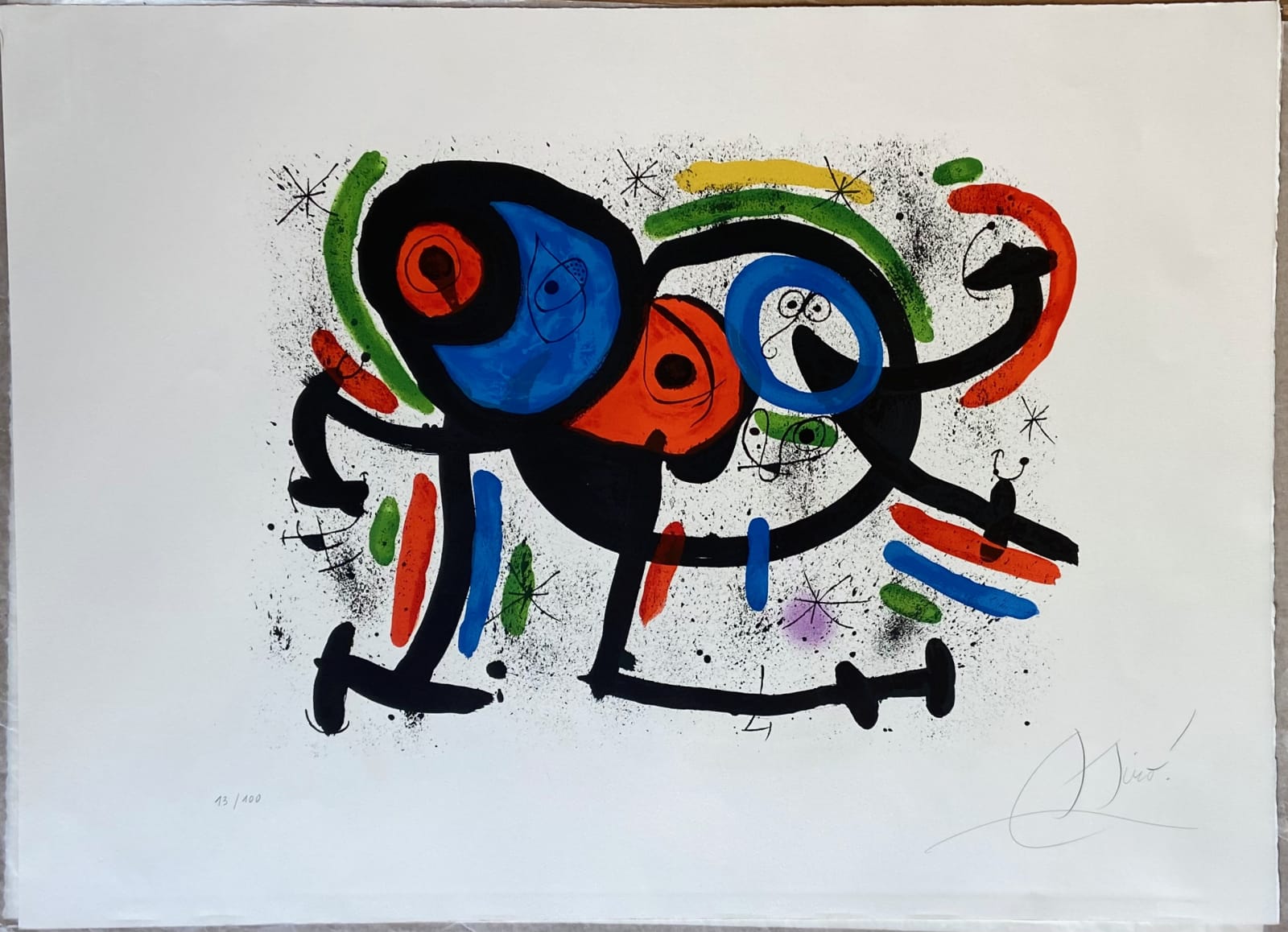 JOAN MIRO, La triple roue II, 1981