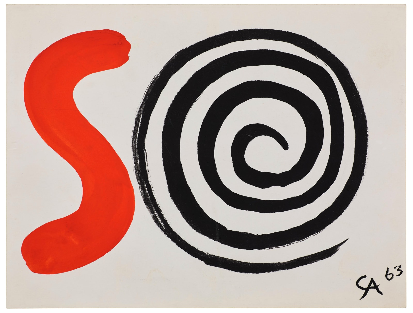 Alexander Calder Untitled Gouache On Paper Available Galeria Cortina. Available at Galeria Cortina.