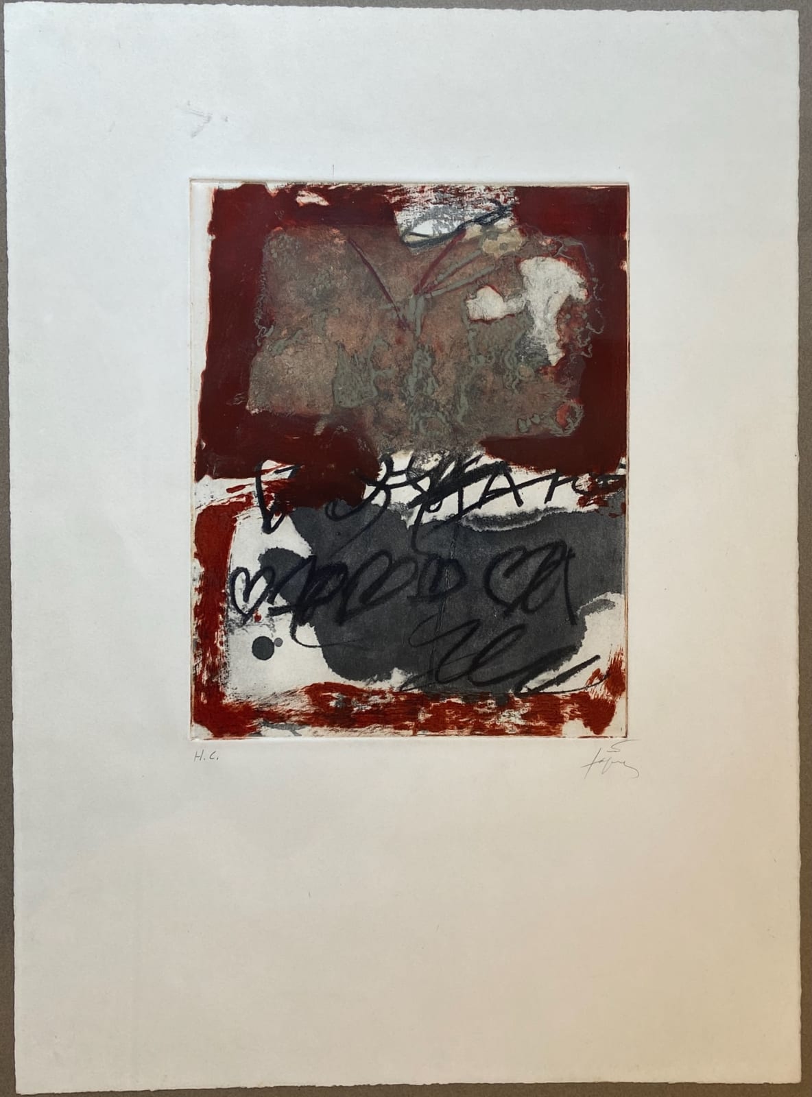 Antoni Tapies Clau De Foc Available Galeria Cortina. Available at Galeria Cortina.