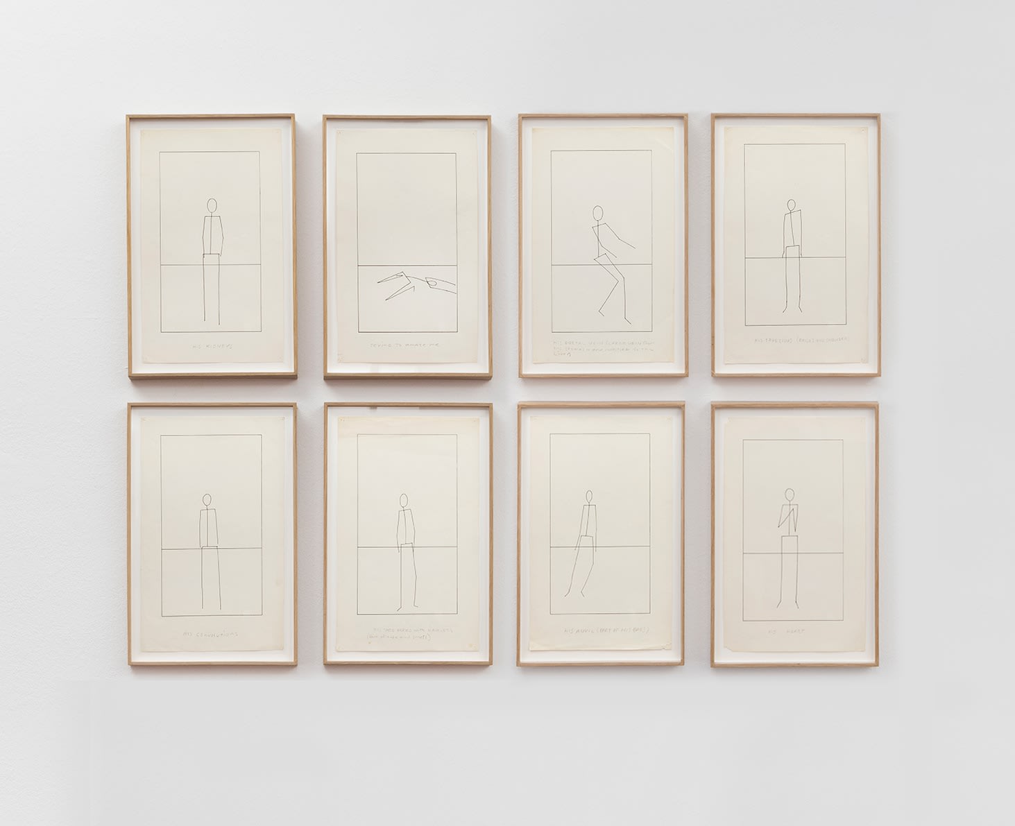 Matt Mullican, Untitled (Set of 8 Stick Figures), 1974