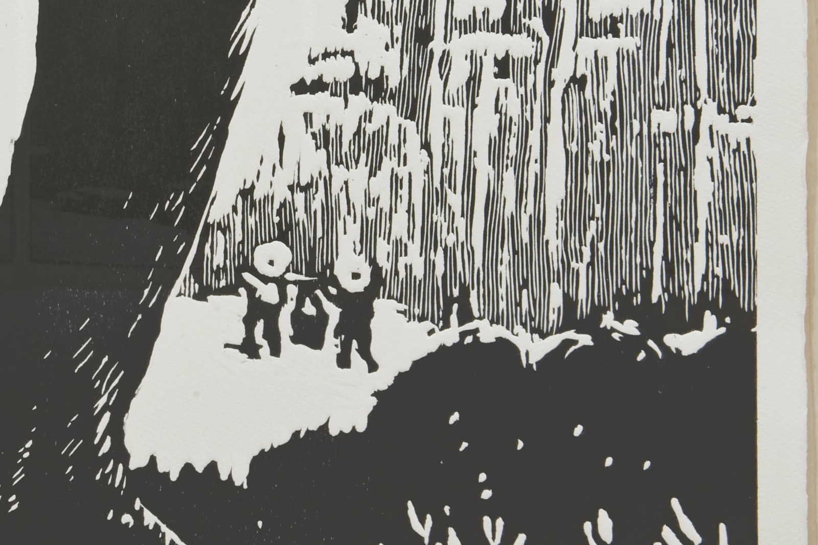 asier mendizabal, Woodcut (Modest Imperative), 2013