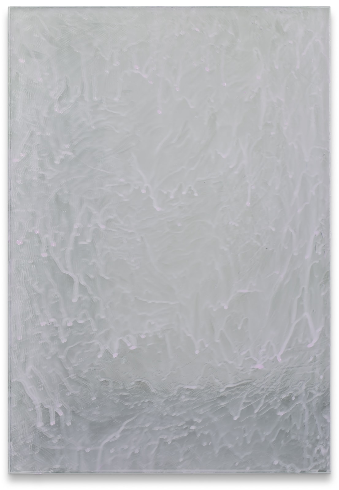 Pamela Rosenkranz, Anamazon (Lactic Source), 2021, medium and pigments on mirror, 60 × 42 cm