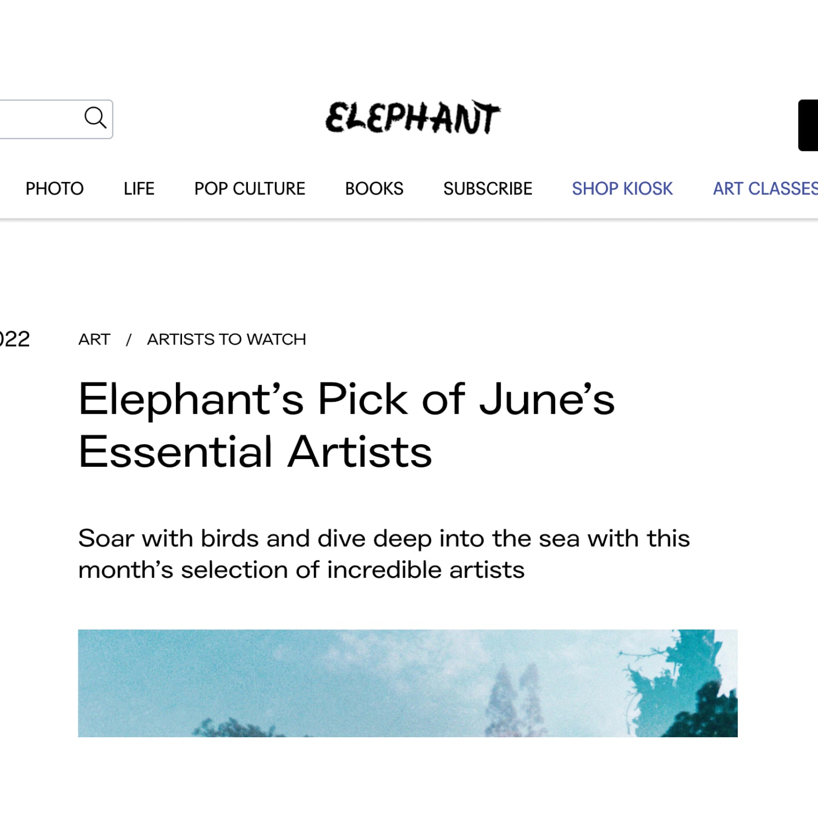 Elephant Magazine Elephant’s Pick of June’s Essential Artists 10 June 2022