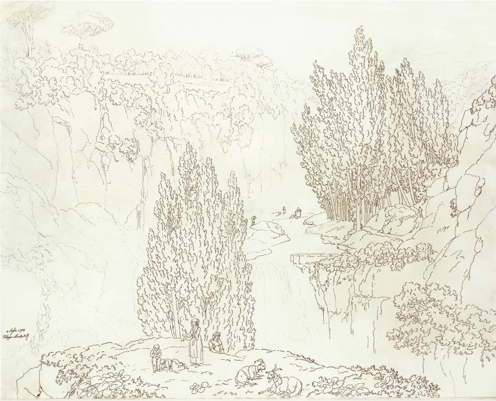 JAKOB PHILIPP HACKERT, Landscape close to Sessa Aurunca, 1794