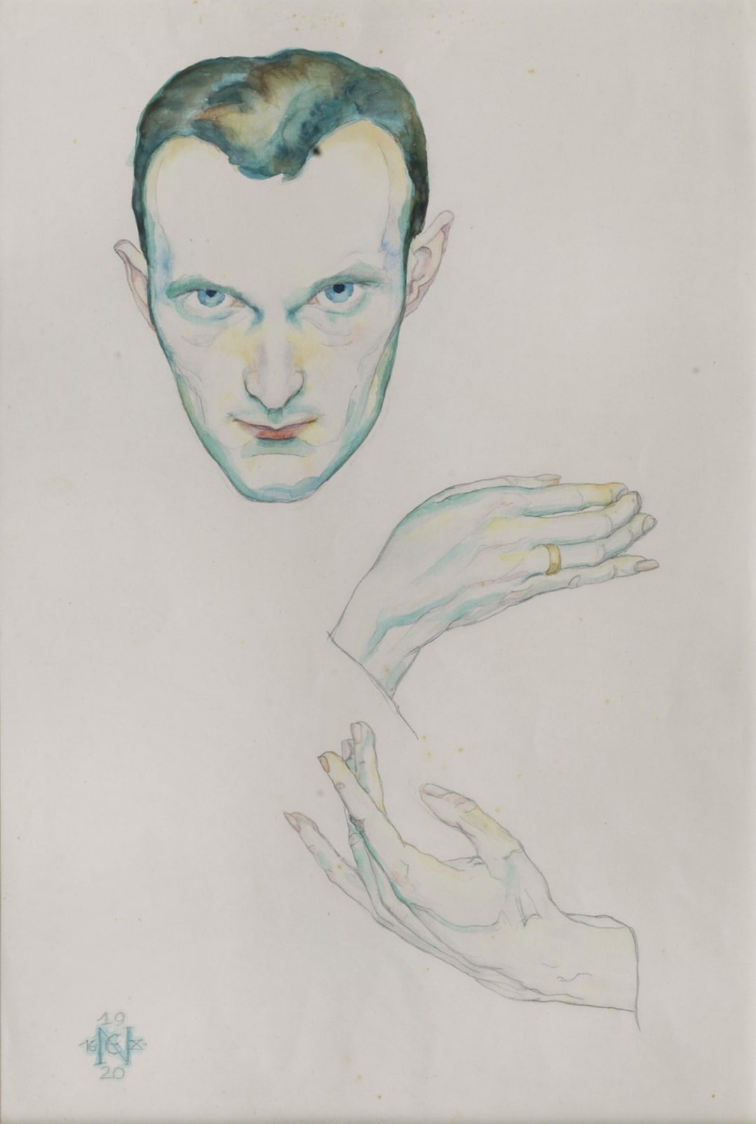 ERNST NEPO (Ernst Nepomucky), Self-portrait, 1920