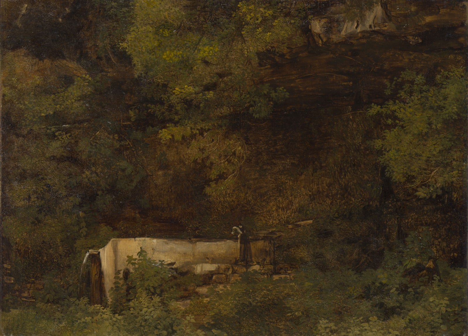 GIOVANNI BATTISTA CAMUCCINI, Donna al fontanile, c. 1840