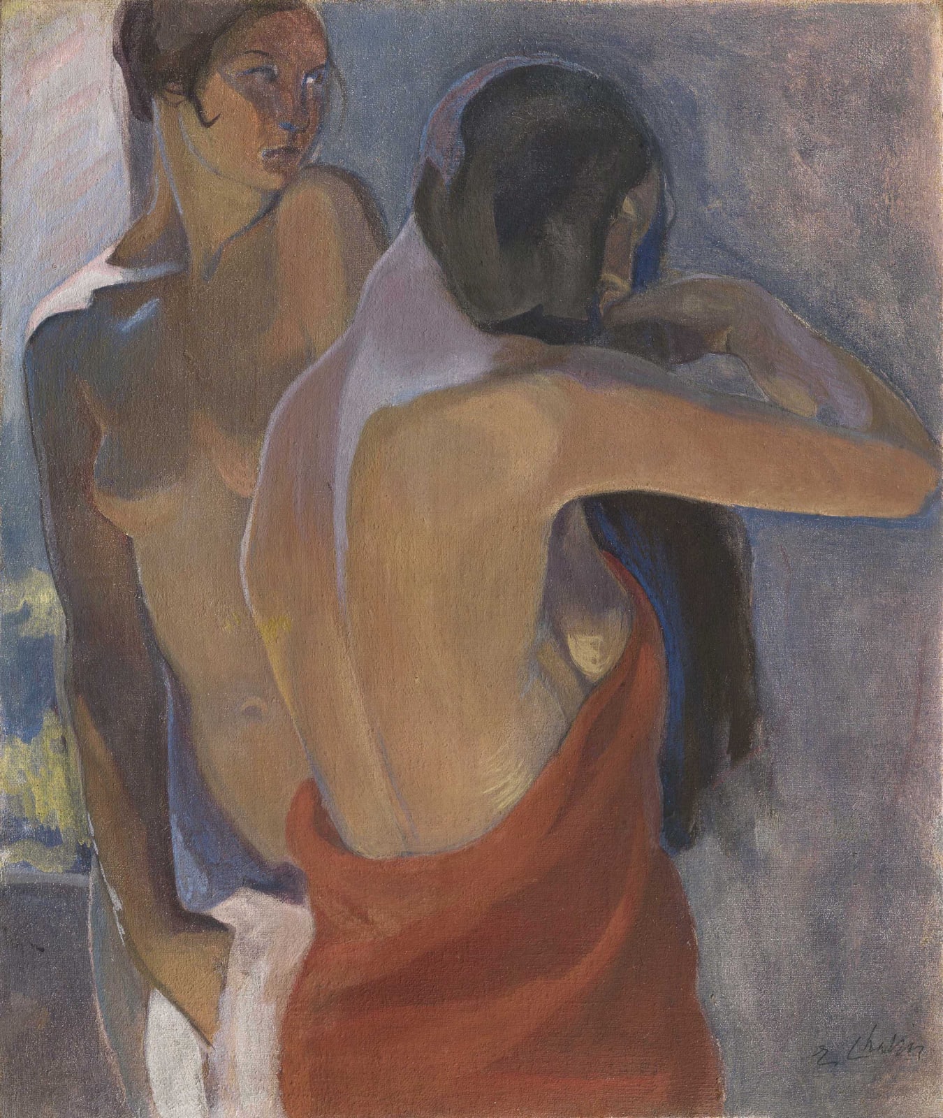 ELISABETH CHAPLIN, Two Nudes or Double Self-portrait , 1918 ca.