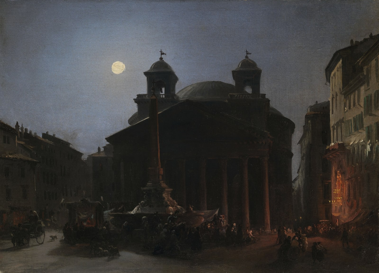 IPPOLITO CAFFI, The Pantheon by Moonlight, 1832 ca.