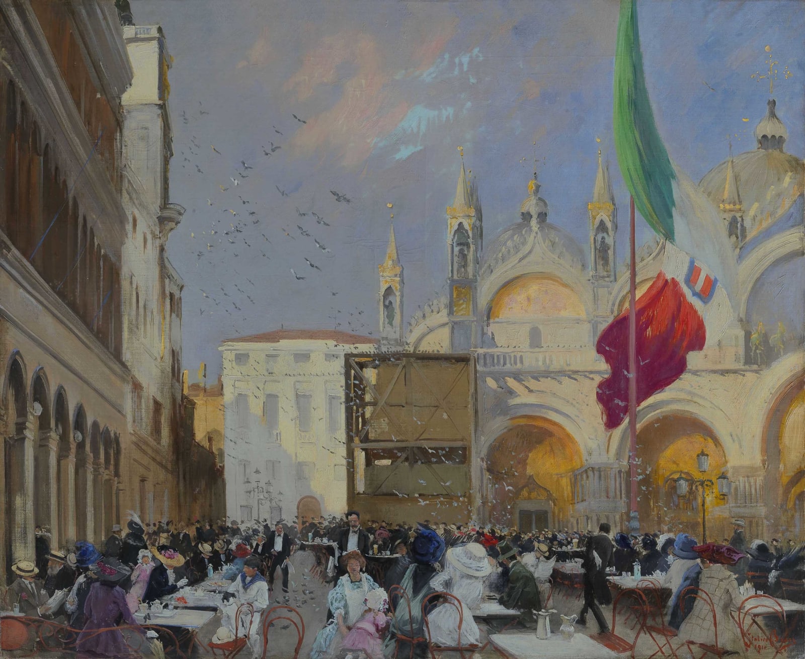 Italico BRASS, Caffé Lavena in piazza San Marco in Venice, 1911