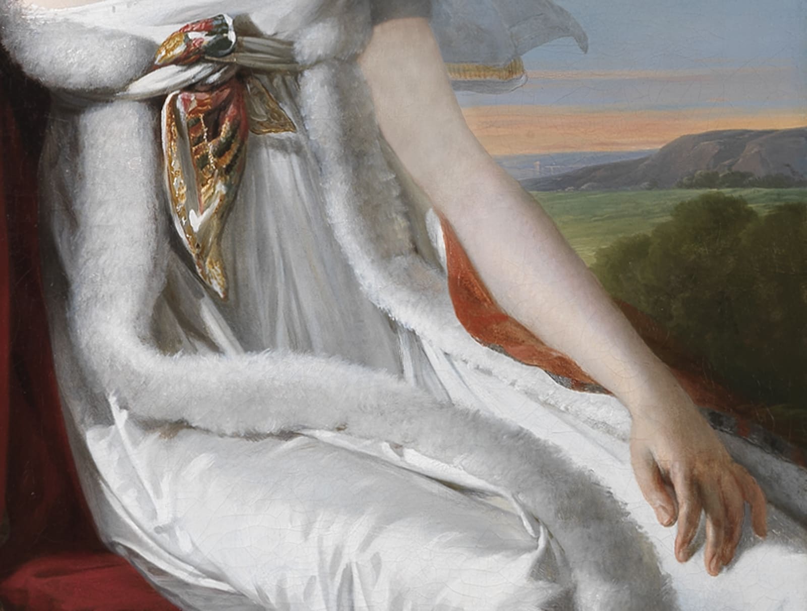 MARIE-GUILHELMINE BENOIST (born Leroux-Laville), Portrait of a Lady in a landscape, 1805-1810 ca.