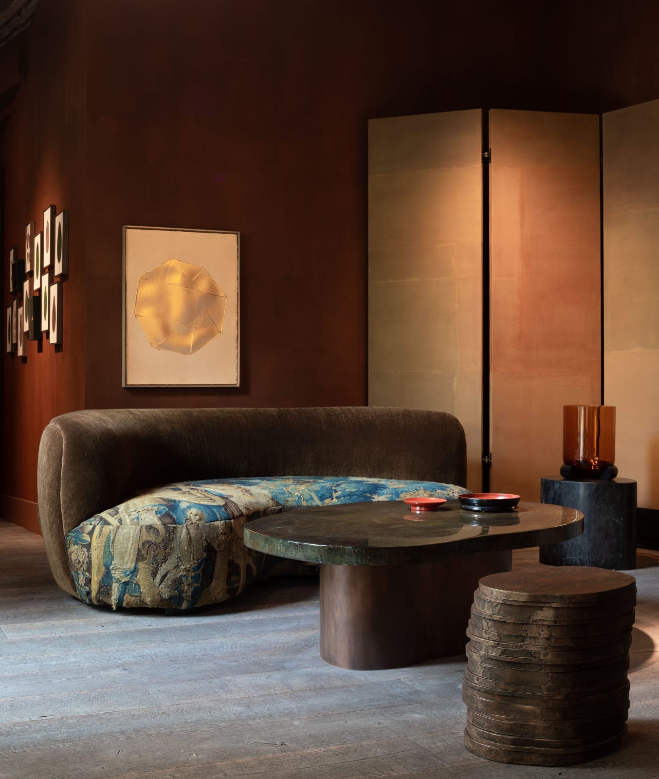 Pierre Bonnefille, Tabouret Stone Strates A - Cuivre Natif, 2019