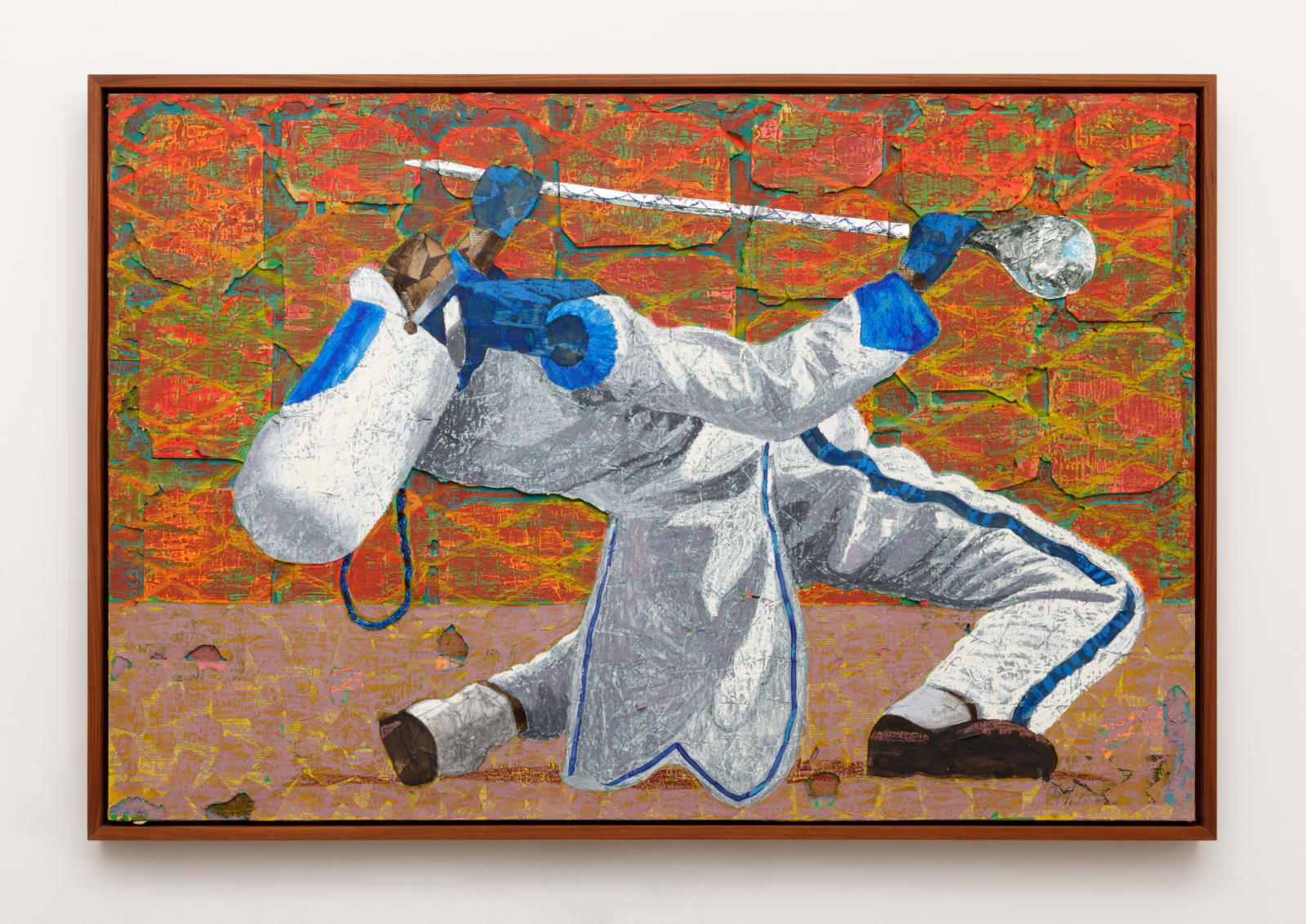 Derek Fordjour, Two Point Bend, 2019
