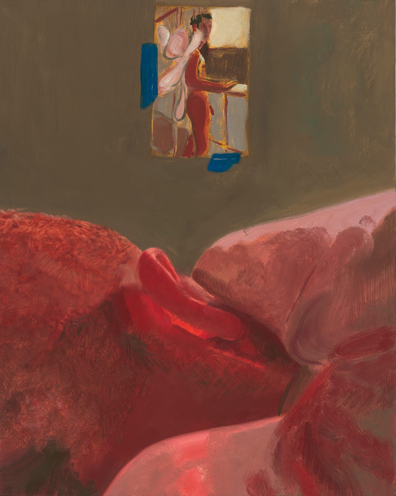 Anthony Cudahy, Annunciation scene (with Billy Sullivan photograph), 2023