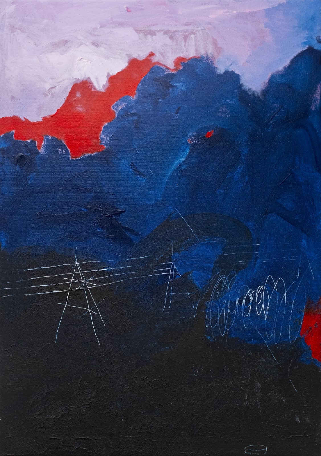 Bohdan Svyrydov, Catching a blue fish , 2020