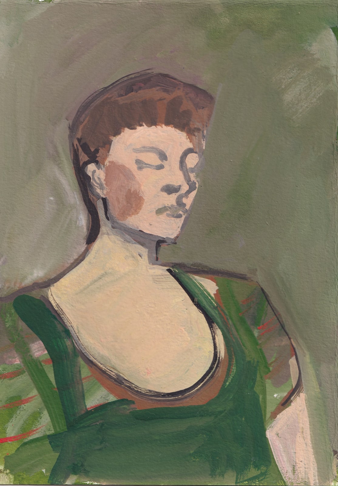 Ella Squirell, Green Dungarees, 2020