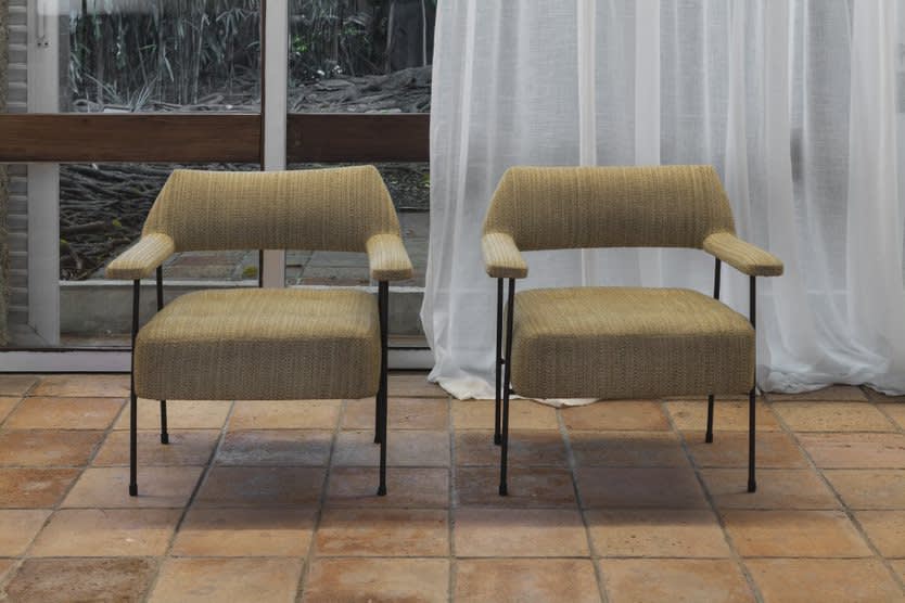Joaquim Tenreiro, Armchairs with turned feet, 1960