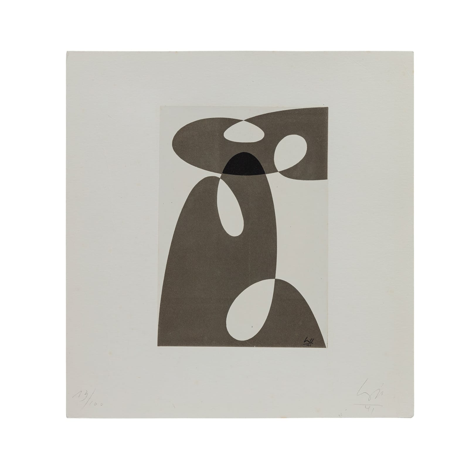 Max Bill, lithograph, 1941