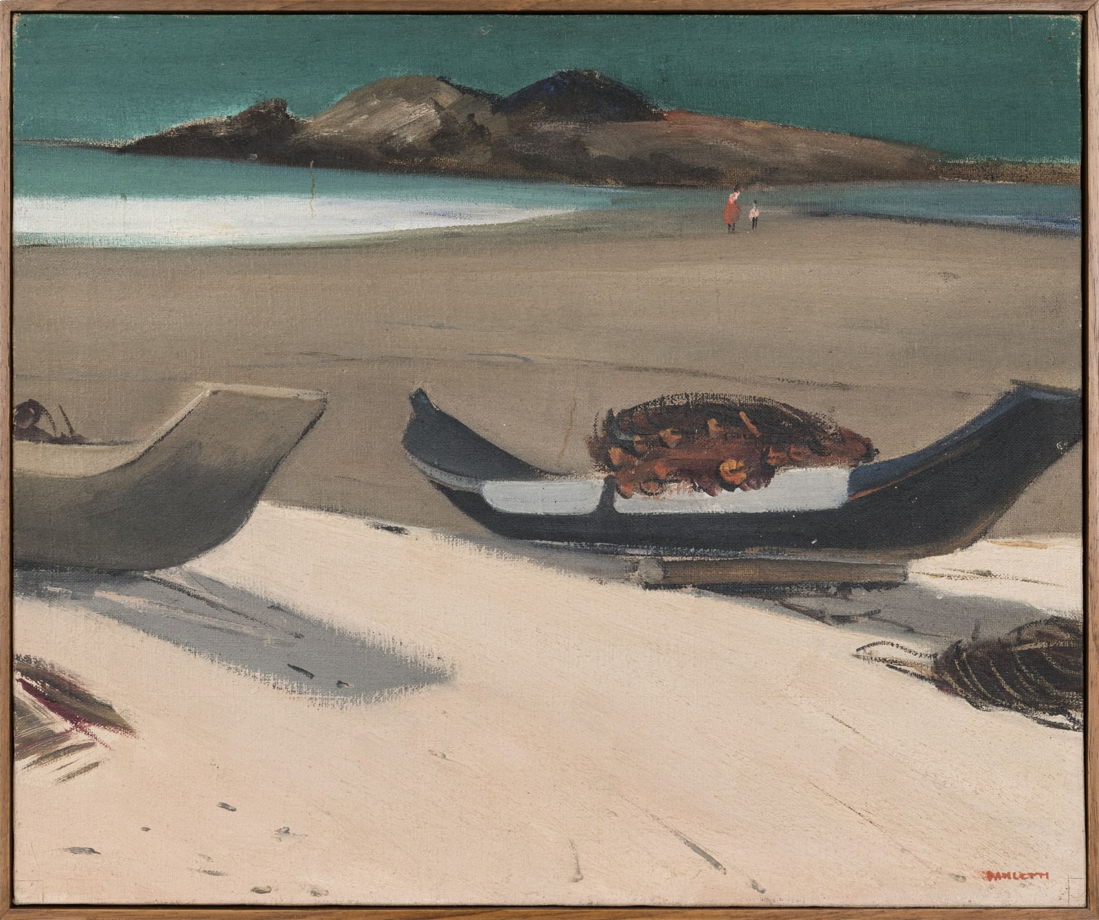 José Pancetti, Boats on the beach, from the Itapoan series, 1953