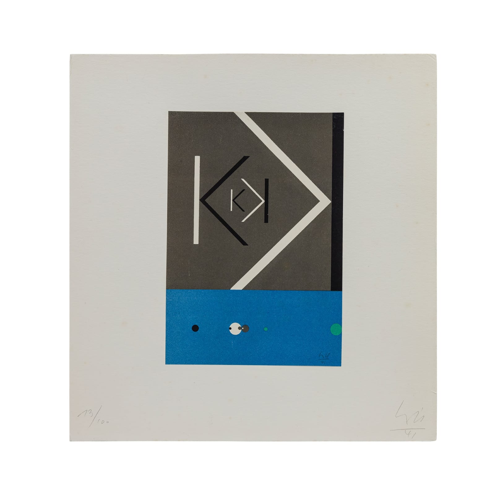 Max Bill, lithograph, 1941