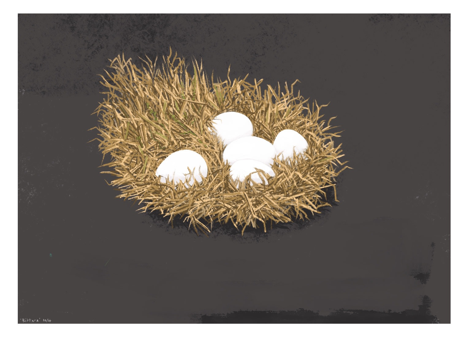‘Eggs on a bed of straw’