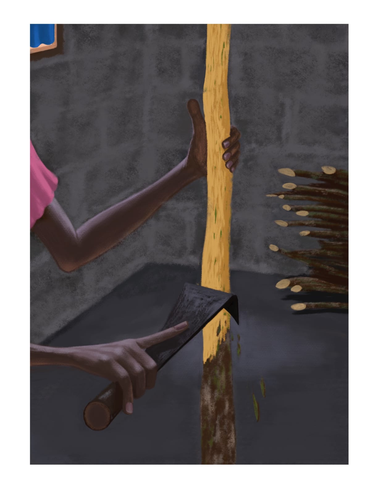 ‘Kurundu’ ( scraping Cinnamon bark)