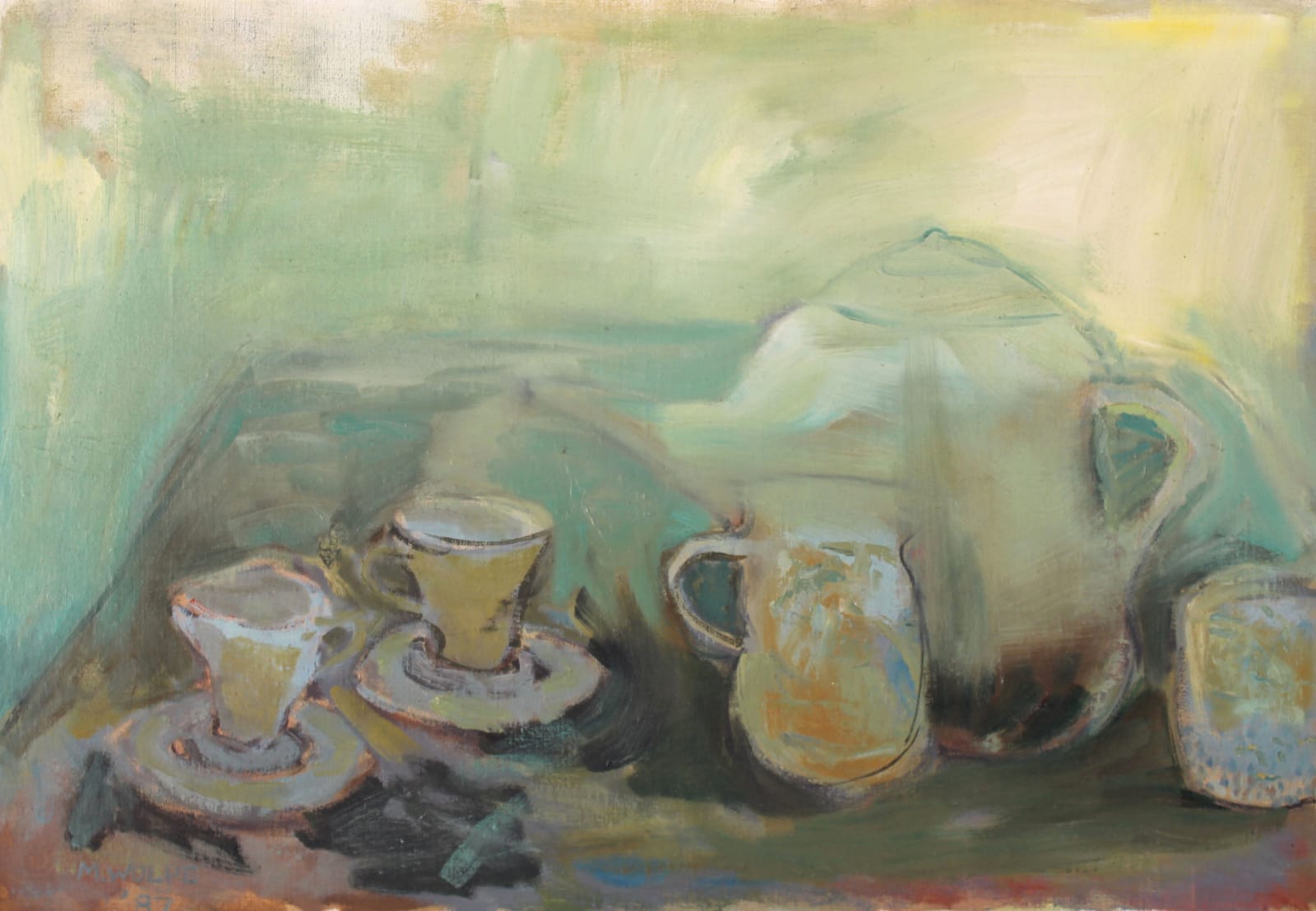 Max Wolpe, Coffee Still Life, 1987