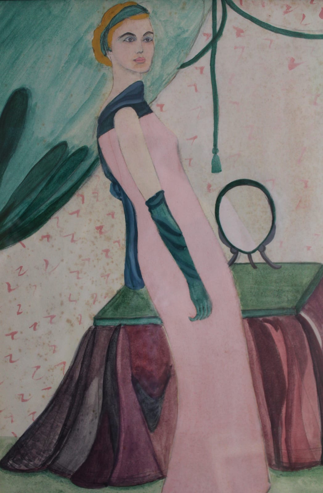 Christopher Peter, Dressing for Dinner. Pink Satin Simplicity, Viridian Gloves, 1977