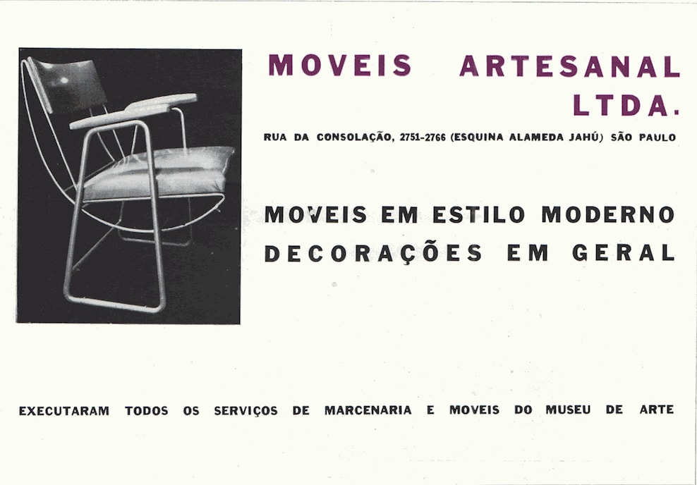 First advertisement by Móveis Artesanal.