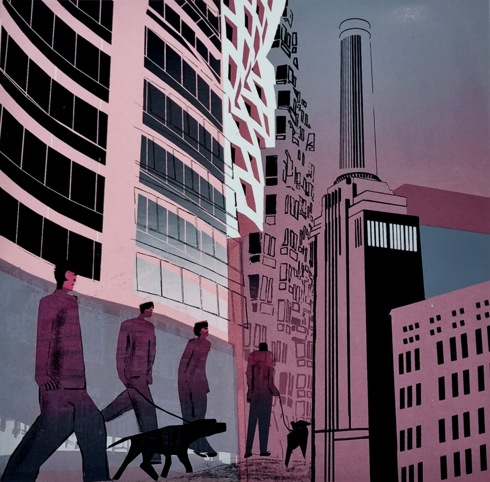 Eileen St. Julian-Bown, Battersea Power Station with People & Dogs ed. 4