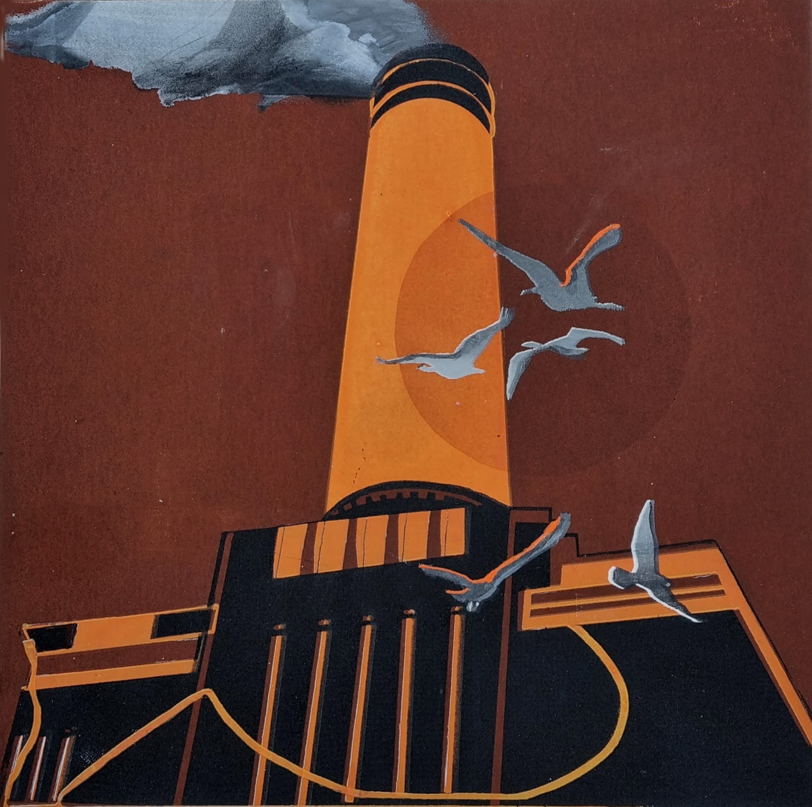 Eileen St. Julian-Bown, Battersea Power Station with Birds ed. 4