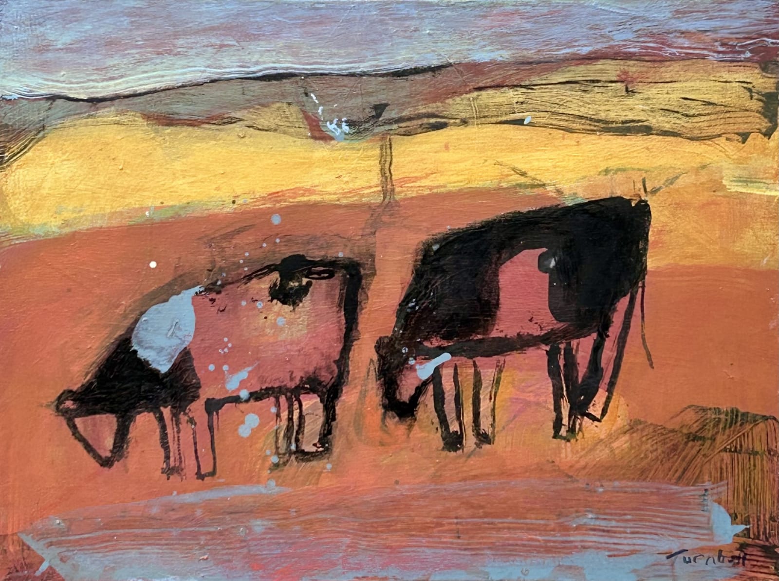 Elaine Turnbull, Cows in a Muddy Field