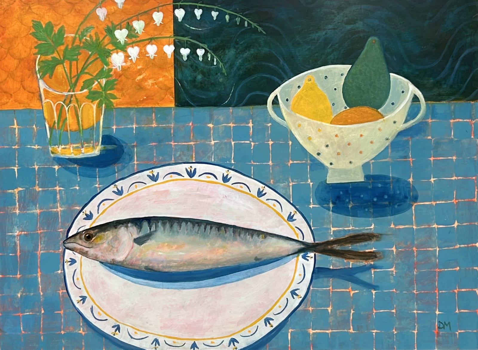 Deborah Milner, Mackerel on Blue