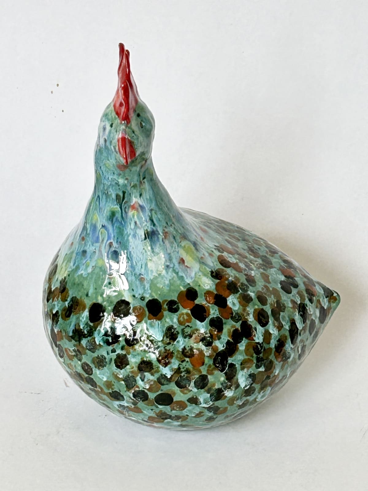 Caroline Grant, Large Blue Chicken with Spots
