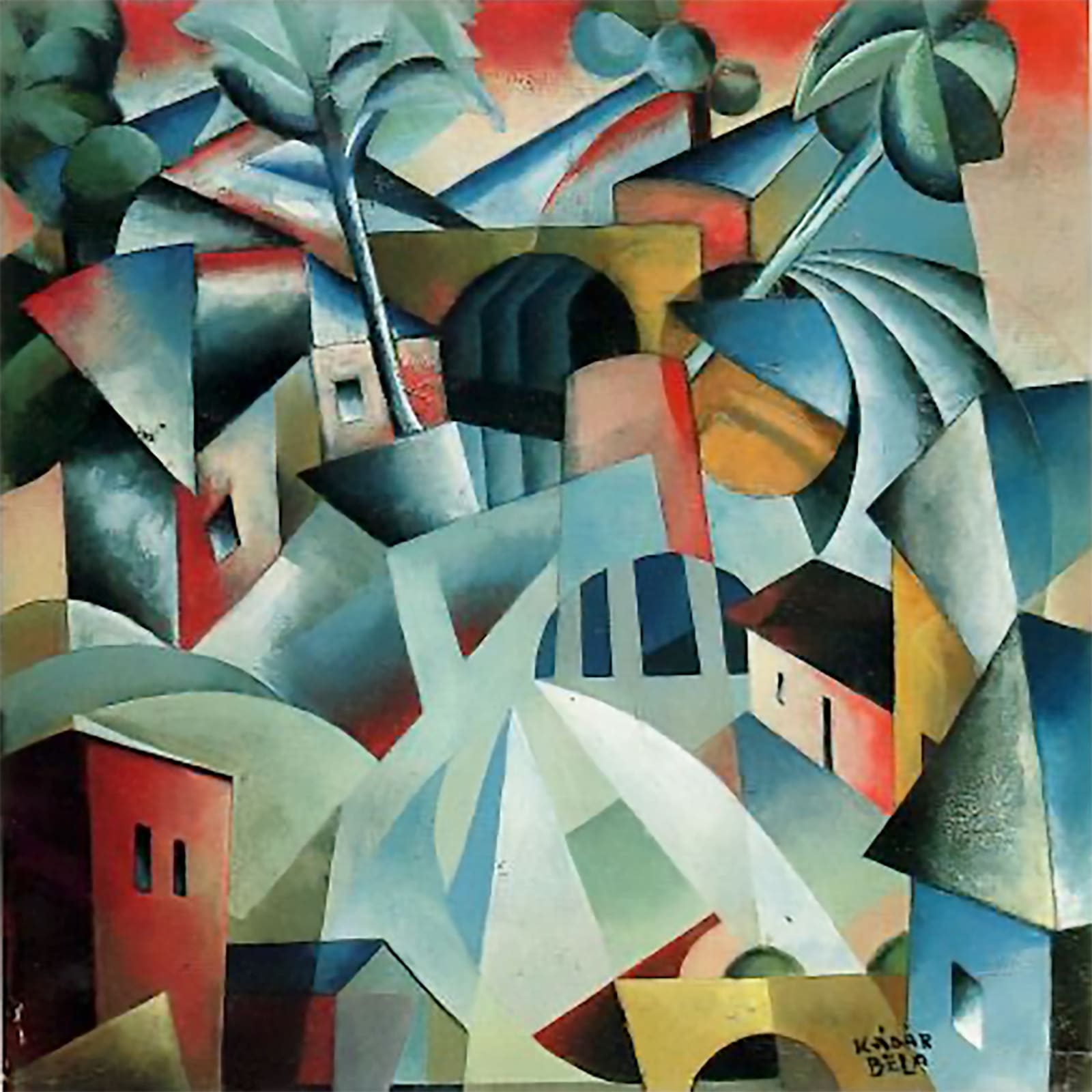 BELA KADAR 1877-1956 Homage to Malevitch c.1922 Oil on board 33 × 33 cm PROVENANCE Galerie Der Sturm, Berlin, 1923; Société Anonyme, Brooklyn Museum, NYC, 1928; Private collection.