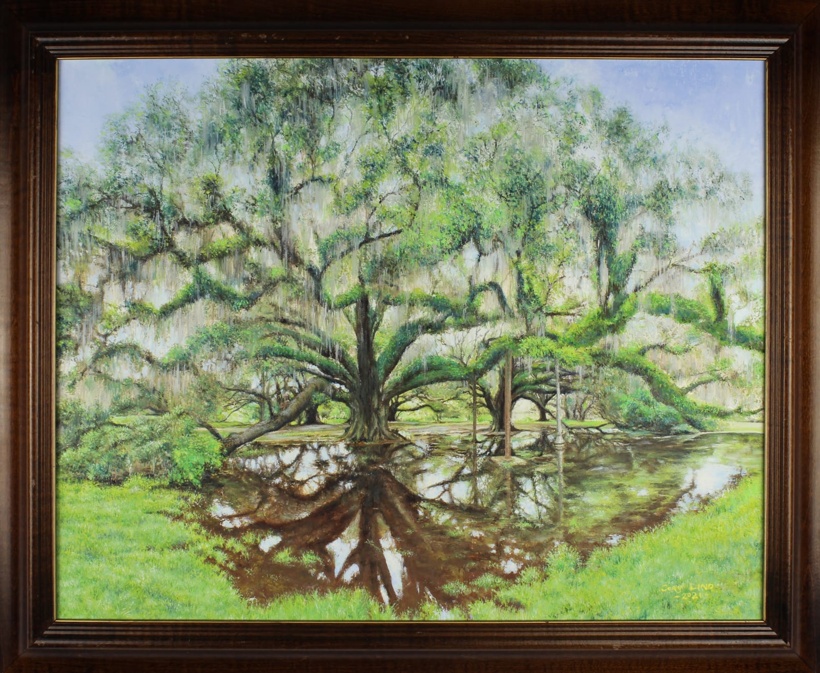 Adult 3rd Place $400 CORY LIND (ADULT) SPIRIT TREES [30] Oil on canvas