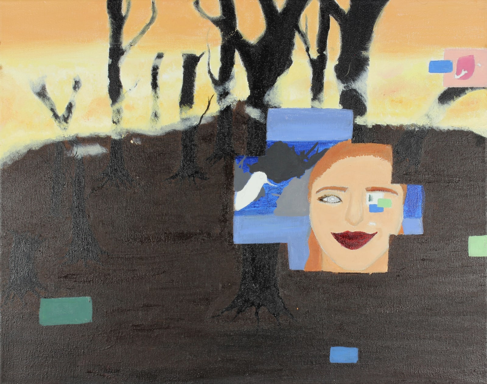 Middle School Honorable Mention $50 ADAMARIS ESTRADA (TENNYSON MIDDLE SCHOOL) OUR DISTORTED IMAGE [2] Oil on canvas