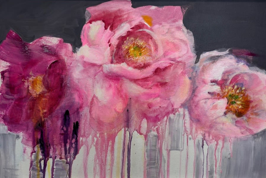 Kanita Sim, Peonies after the rain I, 2025