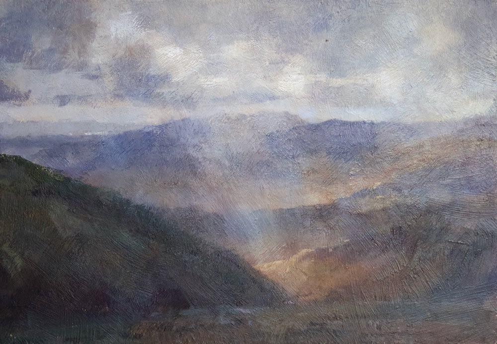 View from Helvelyn, Lake District (study)