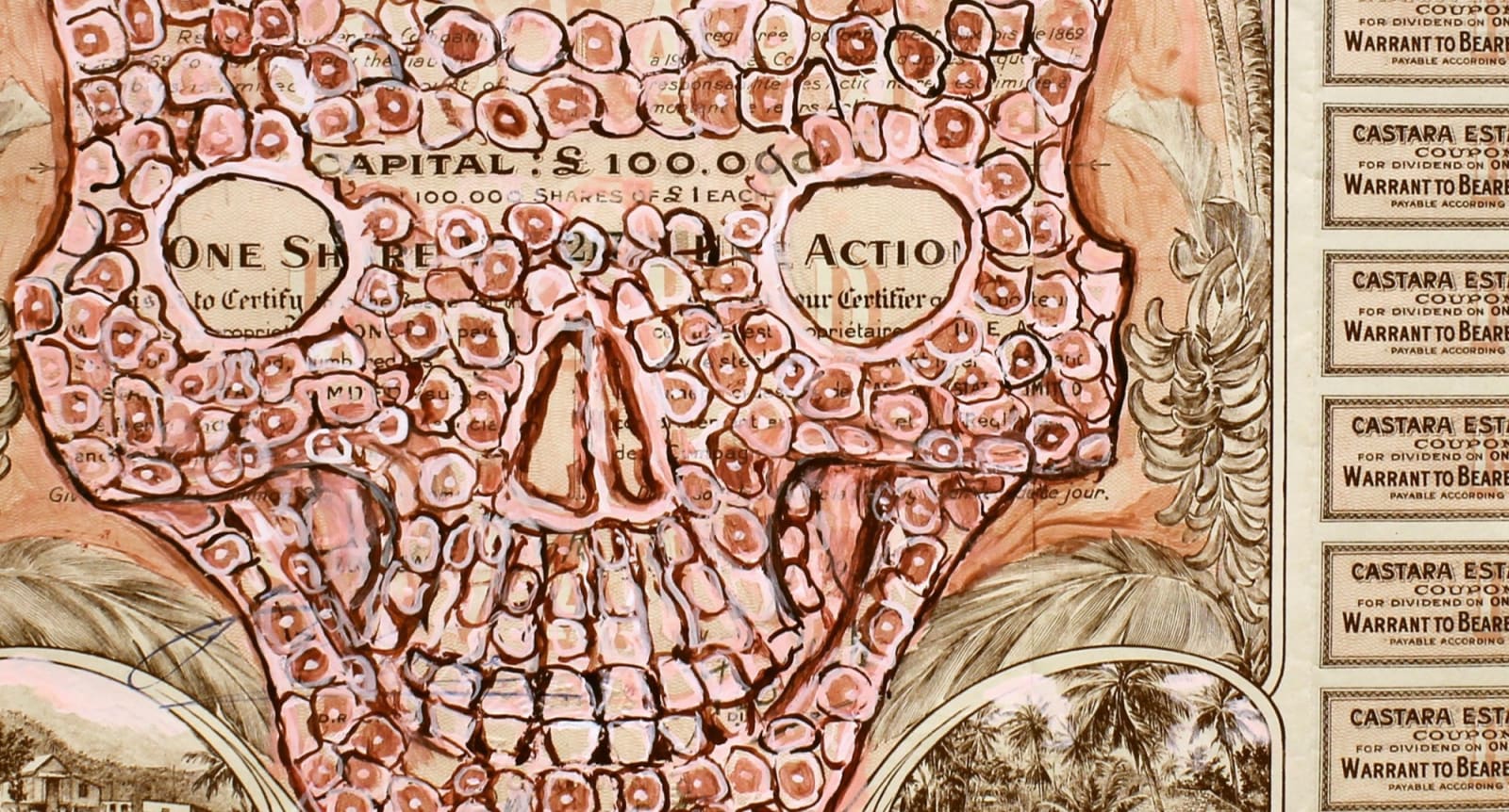 Detail of Hew Locke Castara Estates, 2012