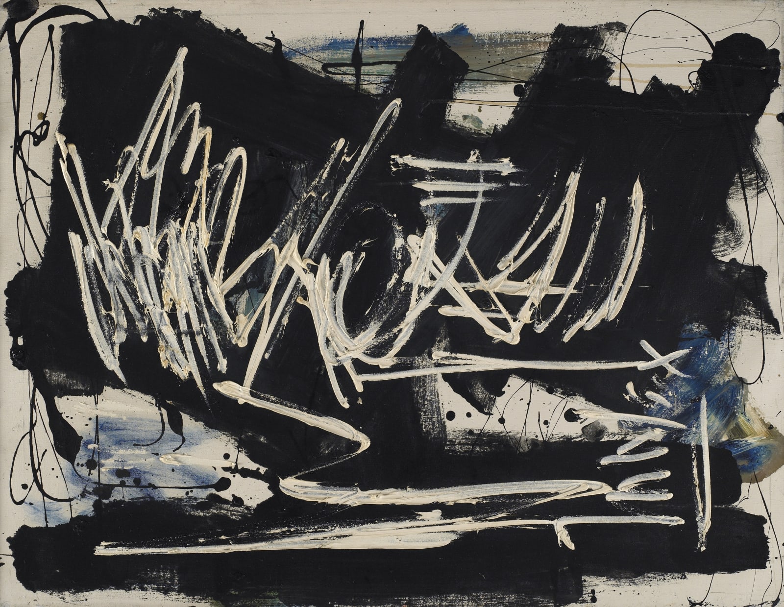 Michael (Corinne) West, Black and White with Blue, c. 1968