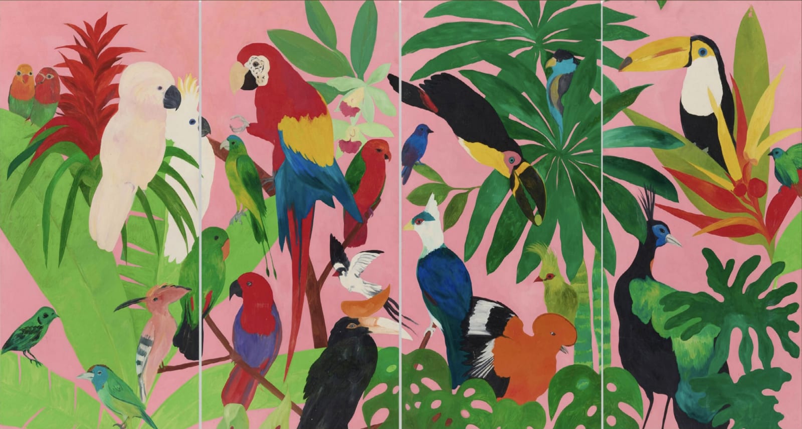 Hunt Slonem, Pink Panels, c. 1983