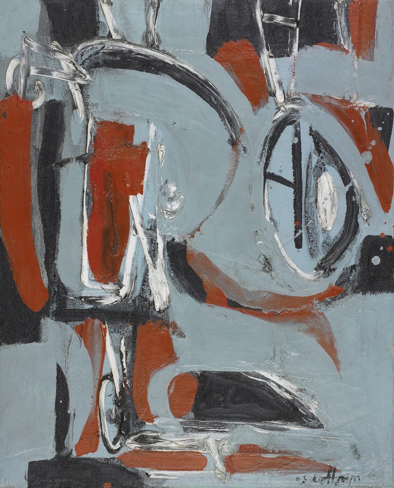 Emerson Woelffer The Toast 1950 Vallarino Fine Art paper-size-in-inches-google-search-paper-sizes-chart-paper-sizes