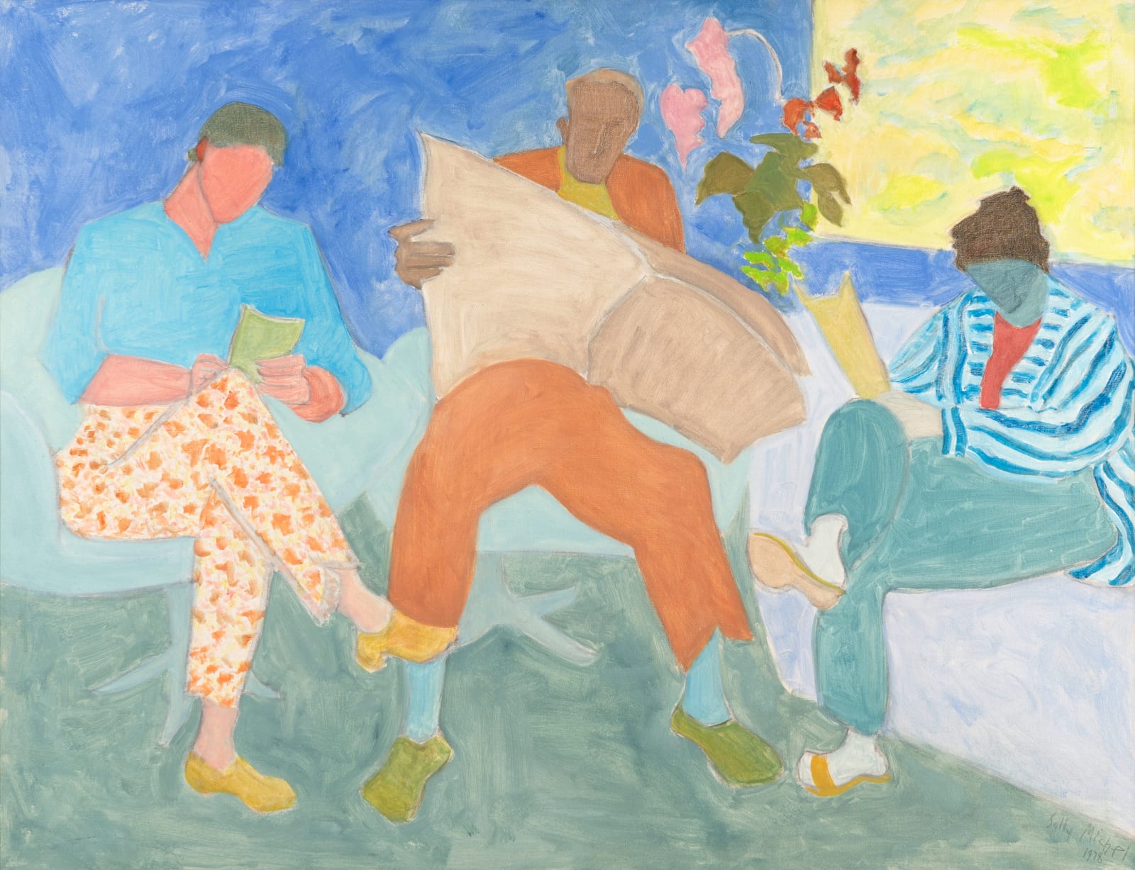 Sally Michel Avery, Three at Home, 1978