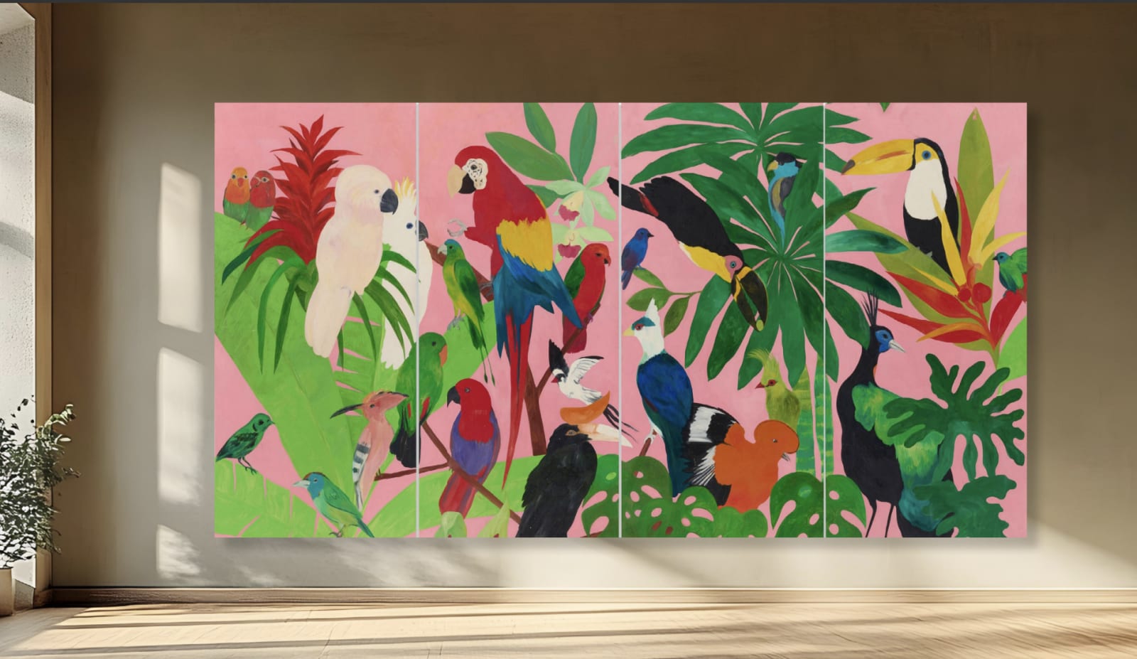 Hunt Slonem, Pink Panels, c. 1983